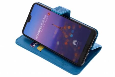 Etui de téléphone Fleurs de Trèfle Huawei 20 Pro - Turquoise