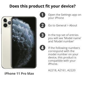 CaseMe Etui de téléphone de luxe en cuir 2 en 1 iPhone 11 Pro Max