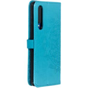 Etui de téléphone portefeuille Huawei P30 - Turquoise