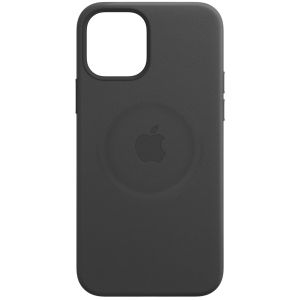 Apple Coque Leather MagSafe iPhone 12 Pro Max - Black