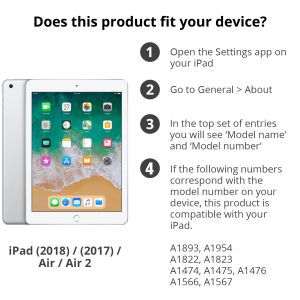 Selencia Protection d'écran Clear iPad (2018) / iPad (2017) / Air 1 (2013) / Air 2 (2014)