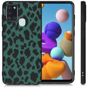 iMoshion Coque Design Samsung Galaxy A21s - Green Leopard