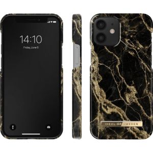 iDeal of Sweden Coque Fashion iPhone 12 Mini - Golden Smoke Marble