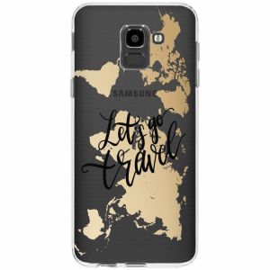 Design Backcover Samsung Galaxy J6 - Quote World Map