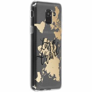 Design Backcover Samsung Galaxy J6 - Quote World Map