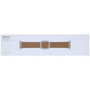 Apple Leather Band Modern Buckle Apple Watch Series 1-9 / SE - 38/40/41 mm - Taille L - Brun