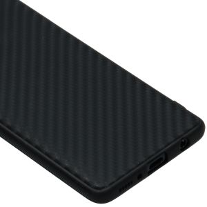 Coque silicone Carbon Samsung Galaxy A41 - Noir
