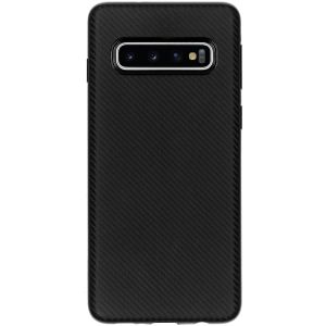 Coque silicone Carbon Samsung Galaxy S10 - Noir