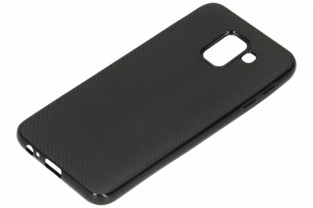 Coque silicone Carbon Samsung Galaxy J6 - Noir