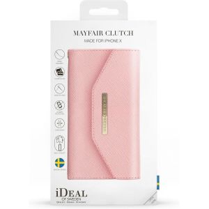 iDeal of Sweden Mayfair Clutch Velvet iPhone Xs / X - Rose