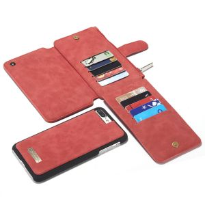 CaseMe Étui luxe 2-en-1 à rabat iPhone 8 Plus / 7 Plus - Rouge