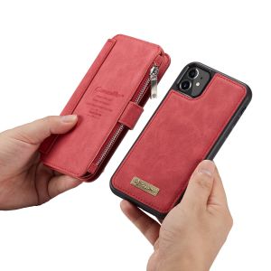 CaseMe Étui luxe 2-en-1 à rabat iPhone 11 - Rouge