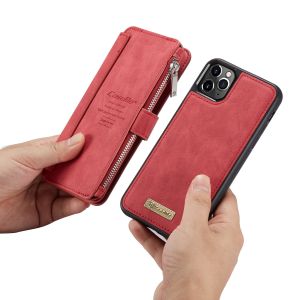 CaseMe Étui luxe 2-en-1 à rabat iPhone 11 Pro Max - Rouge