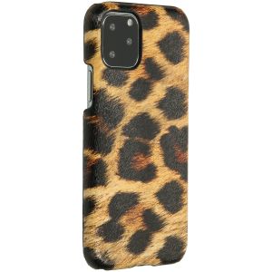 Coque au motif léopard iPhone 11 Pro - Brun