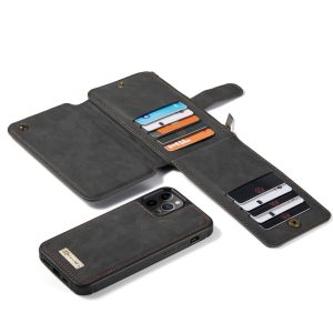 CaseMe Étui luxe 2-en-1 à rabat iPhone 12 Pro Max - Noir