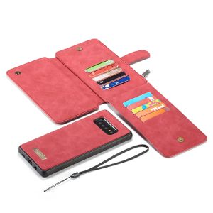 CaseMe Étui luxe 2-en-1 à rabat Samsung Galaxy S10 - Rouge