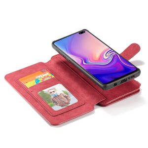 CaseMe Étui luxe 2-en-1 à rabat Samsung Galaxy S10 Plus- Rouge