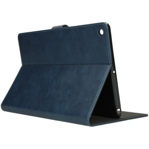 iMoshion Coque tablette luxe iPad 9 (2021) 10.2 pouces / iPad 8 (2020) 10.2 pouces / iPad 7 (2019) 10.2 pouces - Bleu foncé