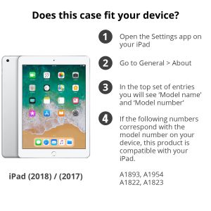 iMoshion Coque tablette luxe iPad 6 (2018) 9.7 pouces / iPad 5 (2017) 9.7 pouces - Noir