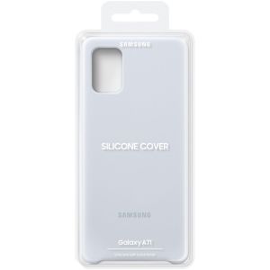 Samsung Original Coque en silicone Samsung Galaxy A71 - Argent