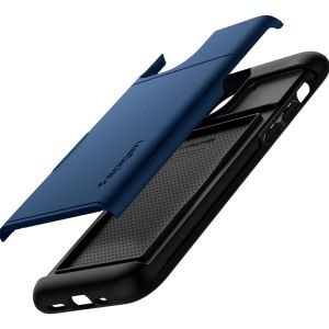 Spigen Coque Slim Armor CS iPhone 12 (Pro) - Bleu foncé