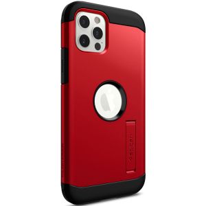 Spigen Coque Tough Armor iPhone 12 (Pro) - Rouge
