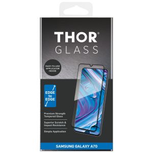 THOR Protection d'écran en verre trempé complète + Apply Frame Samsung Galaxy A70