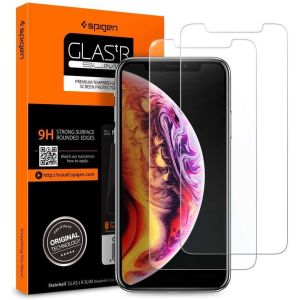 Spigen Protection d'écran en verre trempé GLAStR Duo Pack iPhone Xs Max