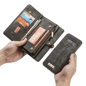 CaseMe Etui de téléphone de luxe en cuir 2 en 1 Galaxy S8 Plus
