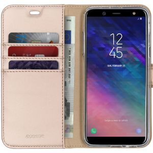 Accezz Étui de téléphone Wallet Samsung Galaxy A6 (2018) - Dorée