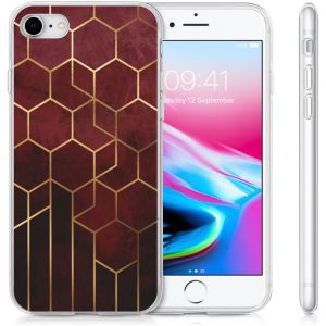 iMoshion Coque Design iPhone SE (2022 / 2020) / 8 / 7 / 6s - Modèle - Rouge