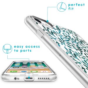 iMoshion Coque Design iPhone SE (2022 / 2020) / 8 / 7 / 6s - Feuilles - Vert