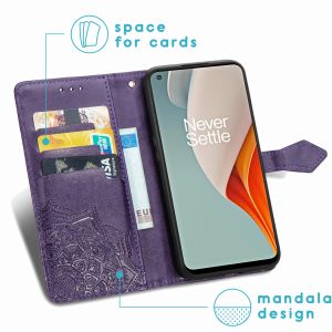 iMoshion Etui de téléphone portefeuille Mandala OnePlus Nord N100 - Violet