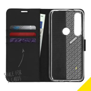 Accezz Étui de téléphone Wallet Motorola Moto G8 Plus - Noir