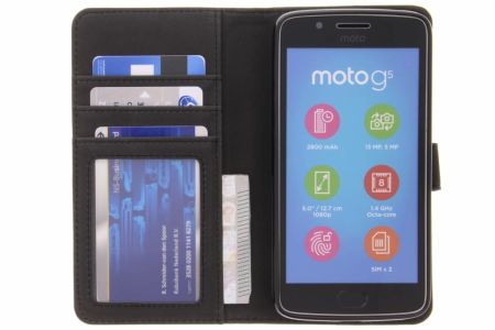 Étui de téléphone portefeuille Luxe Motorola Moto G5