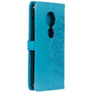 Etui de téléphone Mandala Motorola Moto G7 Play - Turquoise