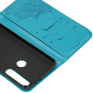 Etui de téléphone Mandala Motorola One Macro - Turquoise