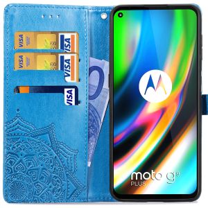 Etui de téléphone portefeuille Mandala Motorola Moto G9 Plus
