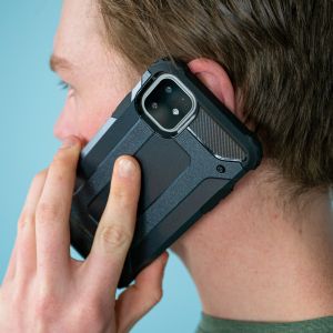 iMoshion Coque Rugged Xtreme Motorola One Action - Bleu foncé
