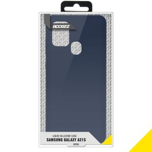 Accezz Coque Liquid Silicone Samsung Galaxy A21s - Bleu foncé