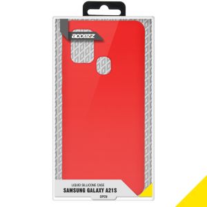 Accezz Coque Liquid Silicone Samsung Galaxy A21s - Rouge