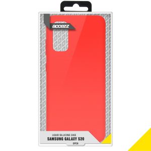 Accezz Coque Liquid Silicone Samsung Galaxy S20 - Rouge