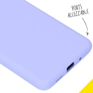 Accezz Coque Liquid Silicone Samsung Galaxy S20 Plus - Violet