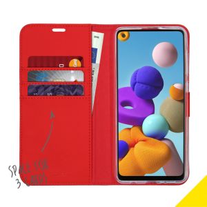 Accezz Étui de téléphone Wallet Samsung Galaxy A21s - Rouge