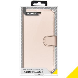 Accezz Étui de téléphone Wallet Samsung Galaxy A42 - Dorée