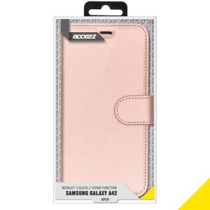 Accezz Étui de téléphone Wallet Samsung Galaxy A42 - Rose Champagne