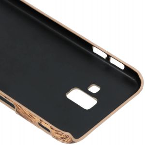 Coque design en bois Samsung Galaxy J6 Plus - Brun foncé