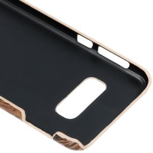 Coque design en bois Samsung Galaxy S10e - Brun foncé