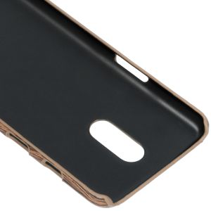 Coque design en bois OnePlus 7 - Brun foncé