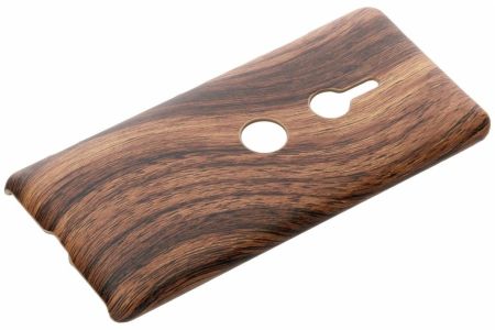 Coque design en bois Sony Xperia XZ3 - Brun foncé